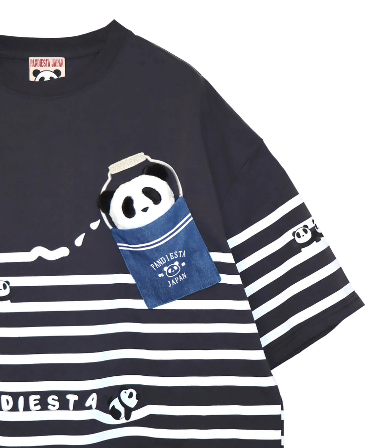 PANDIESTA(パンディエスタ) |SB PANDIESTA ボーダー ぬいぐるみ付 BIG S/S Tee(554472)