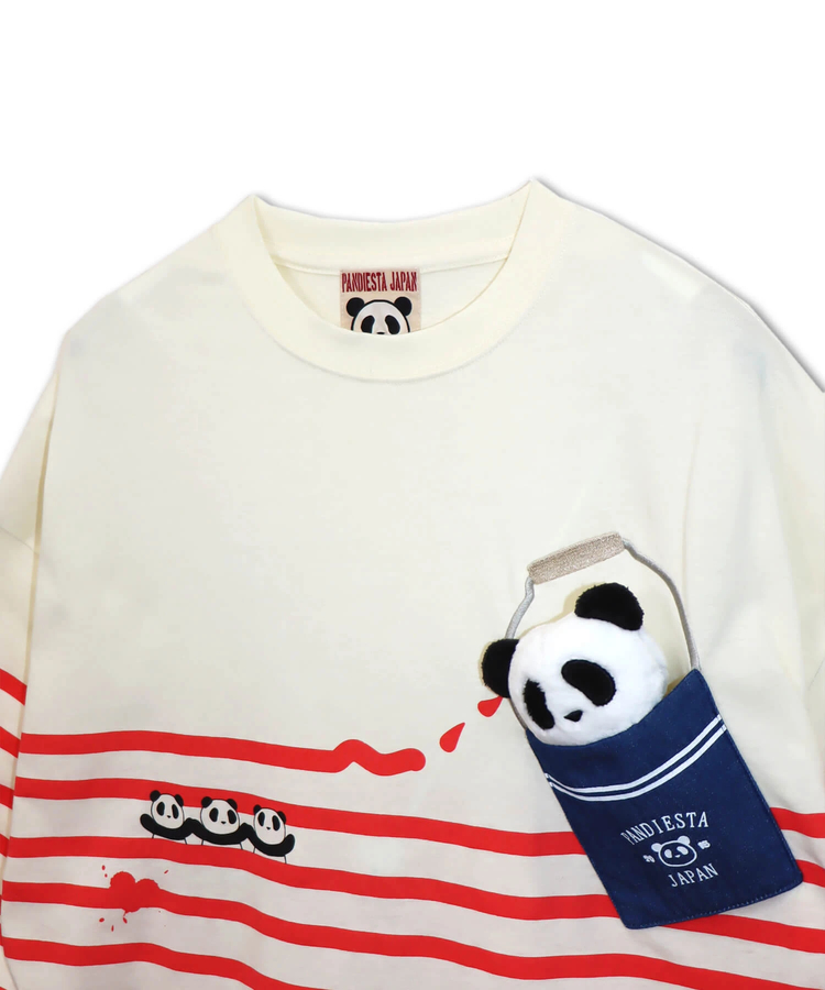 PANDIESTA(パンディエスタ) |SB PANDIESTA ボーダー ぬいぐるみ付 BIG S/S Tee(554472)