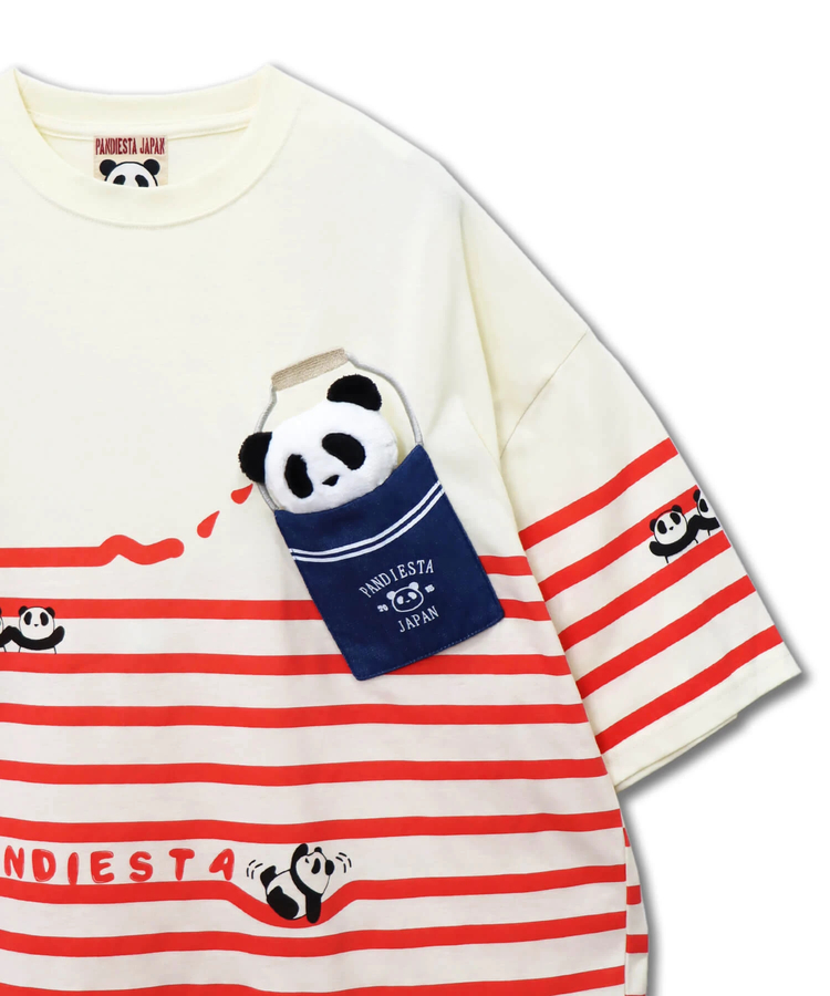 PANDIESTA(パンディエスタ) |SB PANDIESTA ボーダー ぬいぐるみ付 BIG S/S Tee(554472)