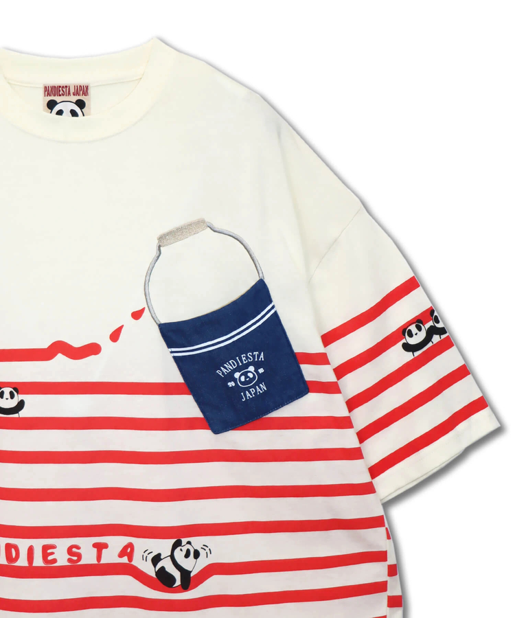 PANDIESTA(パンディエスタ) |SB PANDIESTA ボーダー ぬいぐるみ付 BIG S/S Tee(554472)