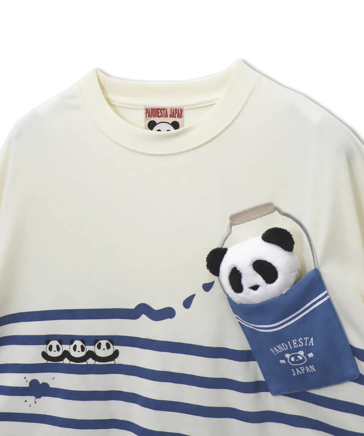 PANDIESTA(パンディエスタ) |SB PANDIESTA ボーダー ぬいぐるみ付 BIG S/S Tee(554472)
