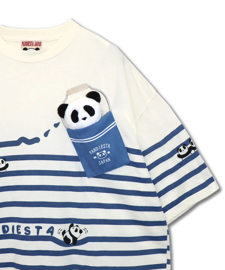 PANDIESTA(パンディエスタ) |SB PANDIESTA ボーダー ぬいぐるみ付 BIG S/S Tee(554472)