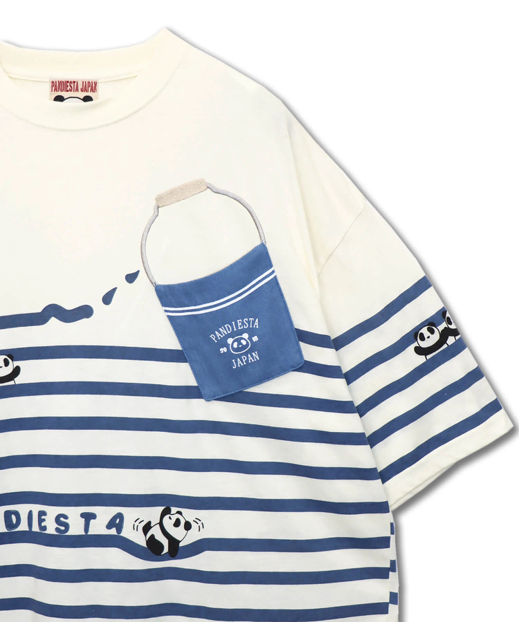 PANDIESTA(パンディエスタ) |SB PANDIESTA ボーダー ぬいぐるみ付 BIG S/S Tee(554472)