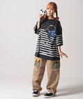 PANDIESTA(パンディエスタ) |SB PANDIESTA ボーダー ぬいぐるみ付 BIG S/S Tee(554472)