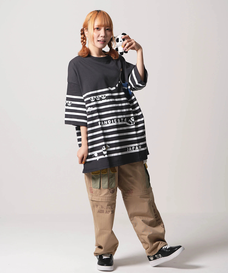 PANDIESTA(パンディエスタ) |SB PANDIESTA ボーダー ぬいぐるみ付 BIG S/S Tee(554472)
