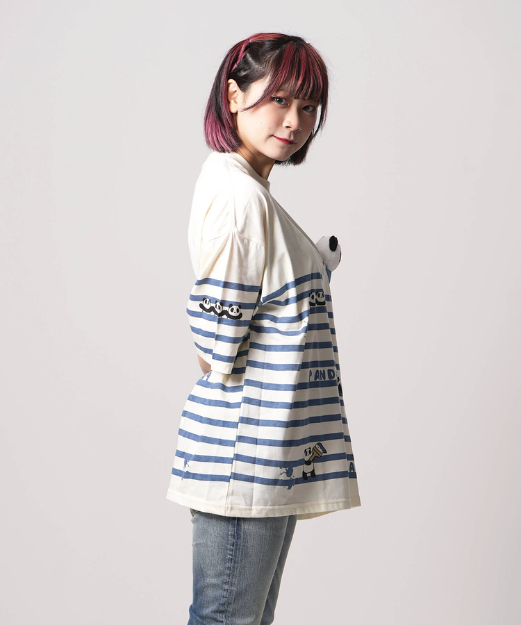PANDIESTA(パンディエスタ) |SB PANDIESTA ボーダー ぬいぐるみ付 BIG S/S Tee(554472)