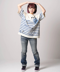 PANDIESTA(パンディエスタ) |SB PANDIESTA ボーダー ぬいぐるみ付 BIG S/S Tee(554472)