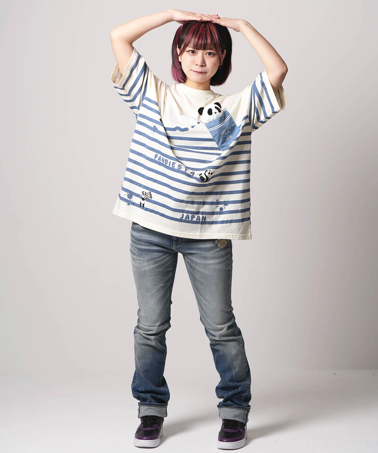 SB PANDIESTA ボーダー ぬいぐるみ付 BIG S/S Tee(554472
