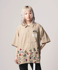PANDIESTA(パンディエスタ) |SB 熊猫印 ワールドトラベル パンダ 裾刺繍 S/S ボタンシャツ(554201)