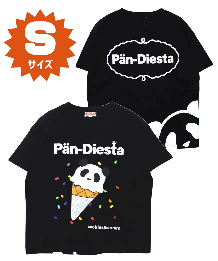 SB 小さいサイズ PANDIESTA パンダさん アイスクリーム S/S Tee