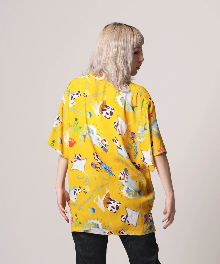 PANDIESTA(パンディエスタ) |SB 熊猫謹製 アクアリウム パンダ ちりめん アロハ シャツ(554208)