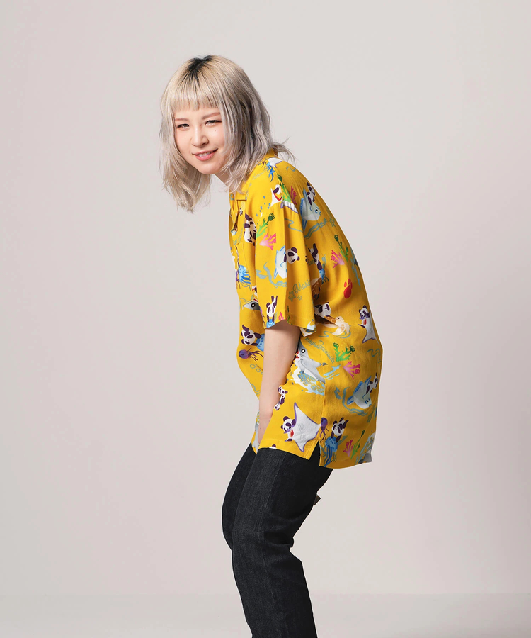 PANDIESTA(パンディエスタ) |SB 熊猫謹製 アクアリウム パンダ ちりめん アロハ シャツ(554208)