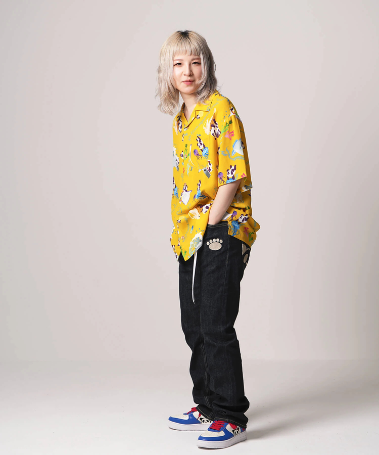 PANDIESTA(パンディエスタ) |SB 熊猫謹製 アクアリウム パンダ ちりめん アロハ シャツ(554208)