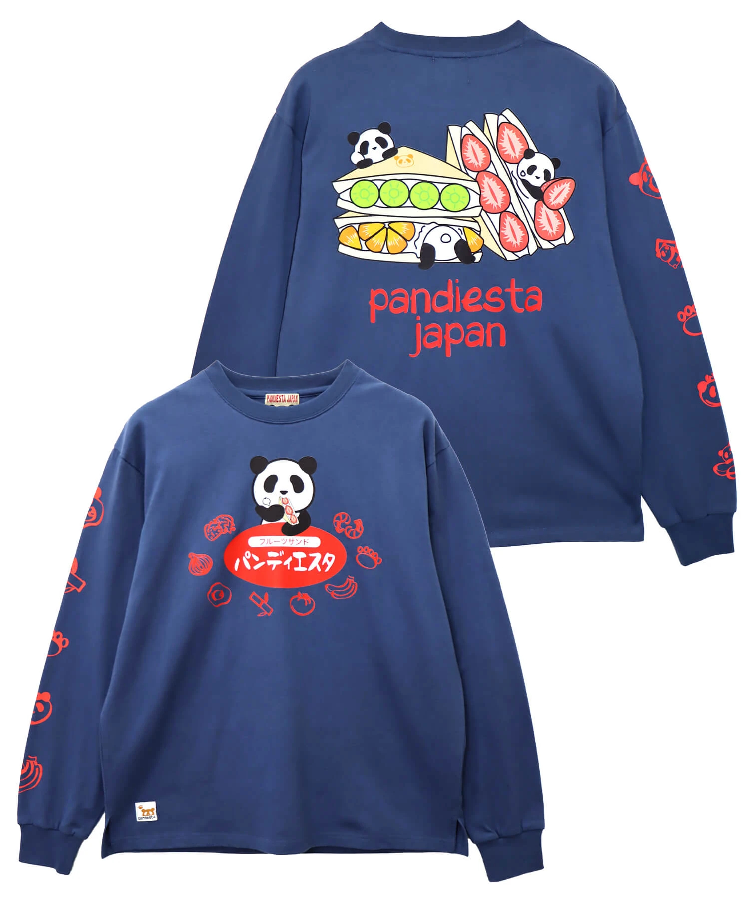 SB PANDIESTA フルーツ＆パンダ ロングスリープ Tシャツ(564350)｜ファッション通販 SANKO BAZAAR（サンコーバザール）