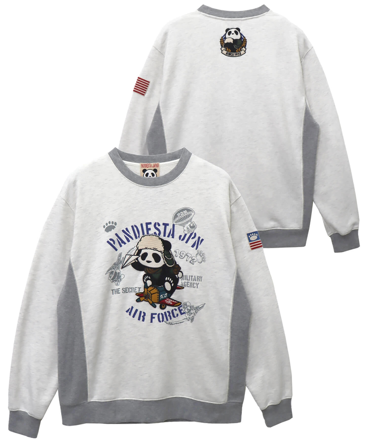 PANDIESTA(パンディエスタ) |SB 熊猫謹製 エアプレーパンダ バイカラー クルー スウェット(564855 MENS)