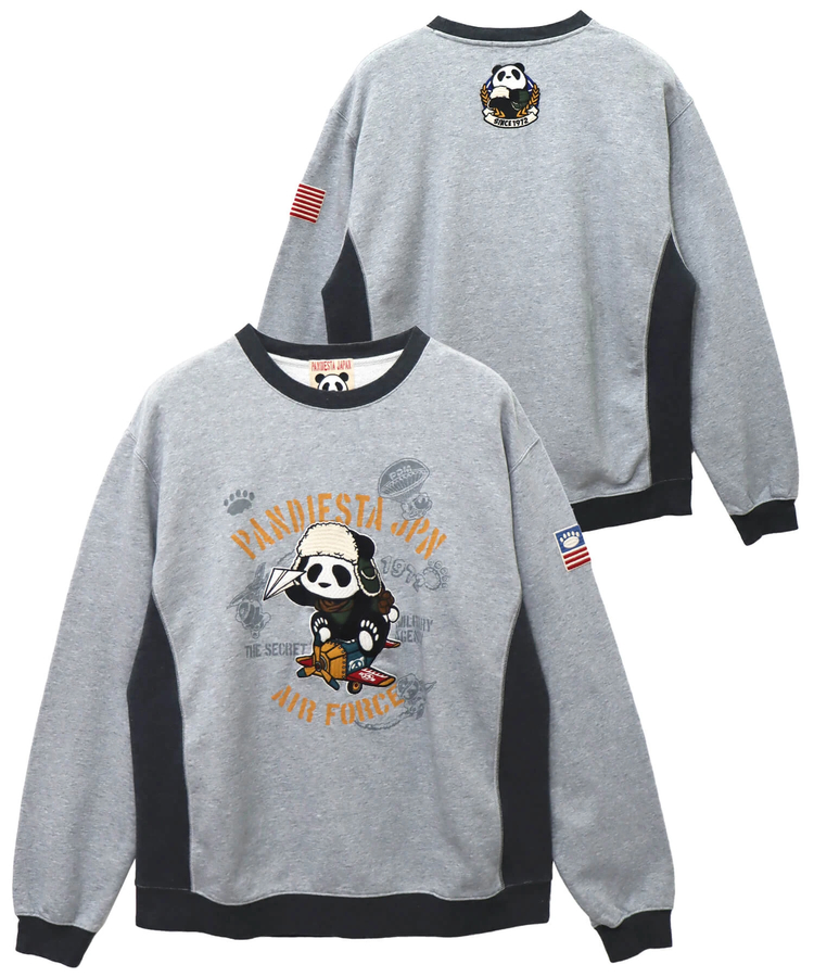 PANDIESTA(パンディエスタ) |SB 熊猫謹製 エアプレーパンダ バイカラー クルー スウェット(564855 MENS)