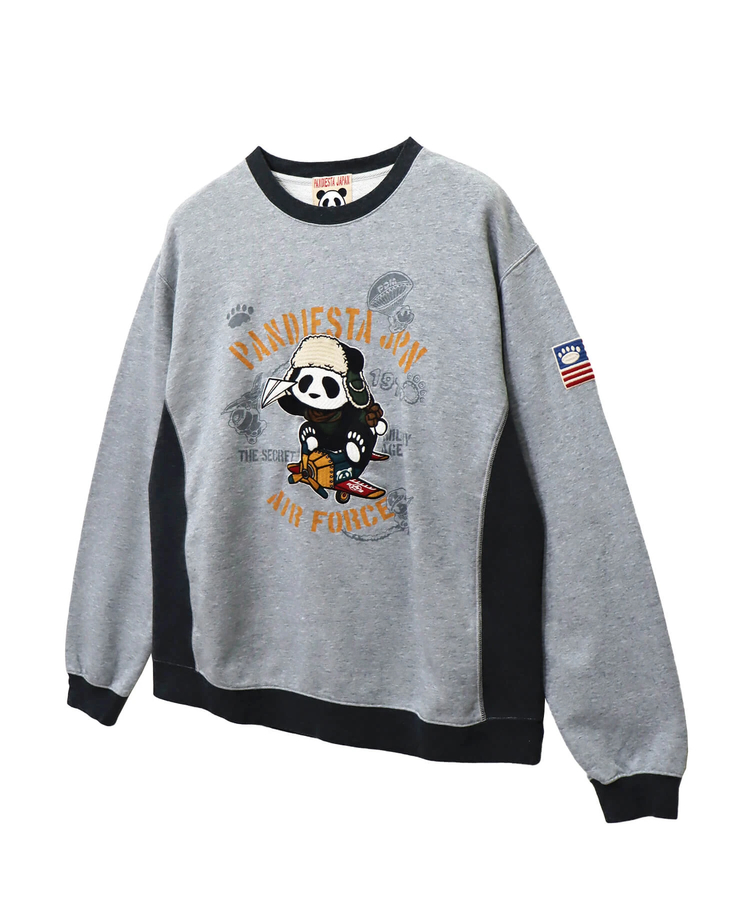 PANDIESTA(パンディエスタ) |SB 熊猫謹製 エアプレーパンダ バイカラー クルー スウェット(564855 MENS)