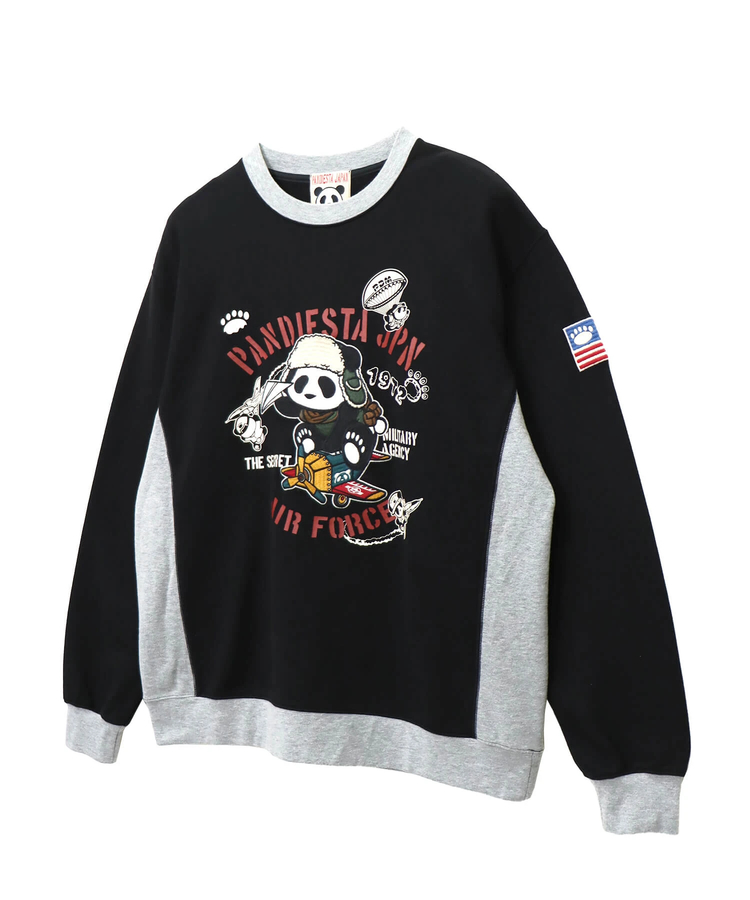PANDIESTA(パンディエスタ) |SB 熊猫謹製 エアプレーパンダ バイカラー クルー スウェット(564855 MENS)