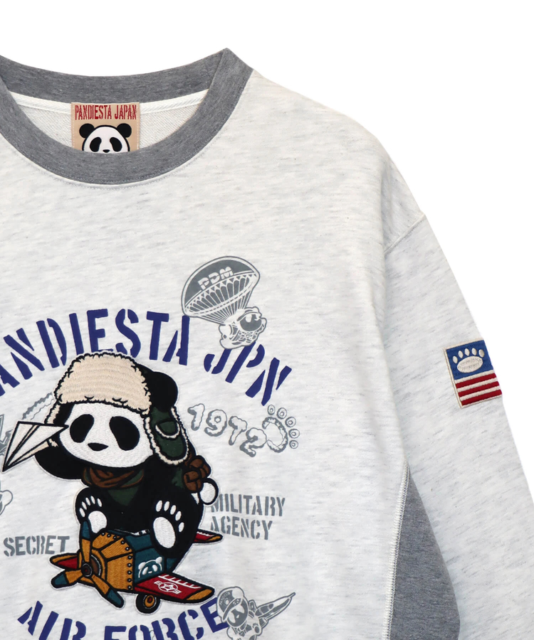 PANDIESTA(パンディエスタ) |SB 熊猫謹製 エアプレーパンダ バイカラー クルー スウェット(564855 MENS)