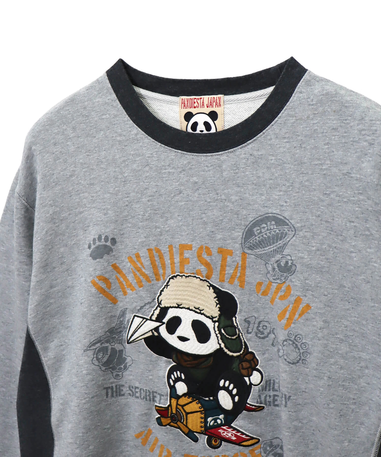 PANDIESTA(パンディエスタ) |SB 熊猫謹製 エアプレーパンダ バイカラー クルー スウェット(564855 MENS)