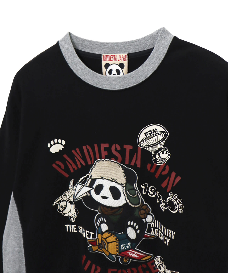 PANDIESTA(パンディエスタ) |SB 熊猫謹製 エアプレーパンダ バイカラー クルー スウェット(564855 MENS)
