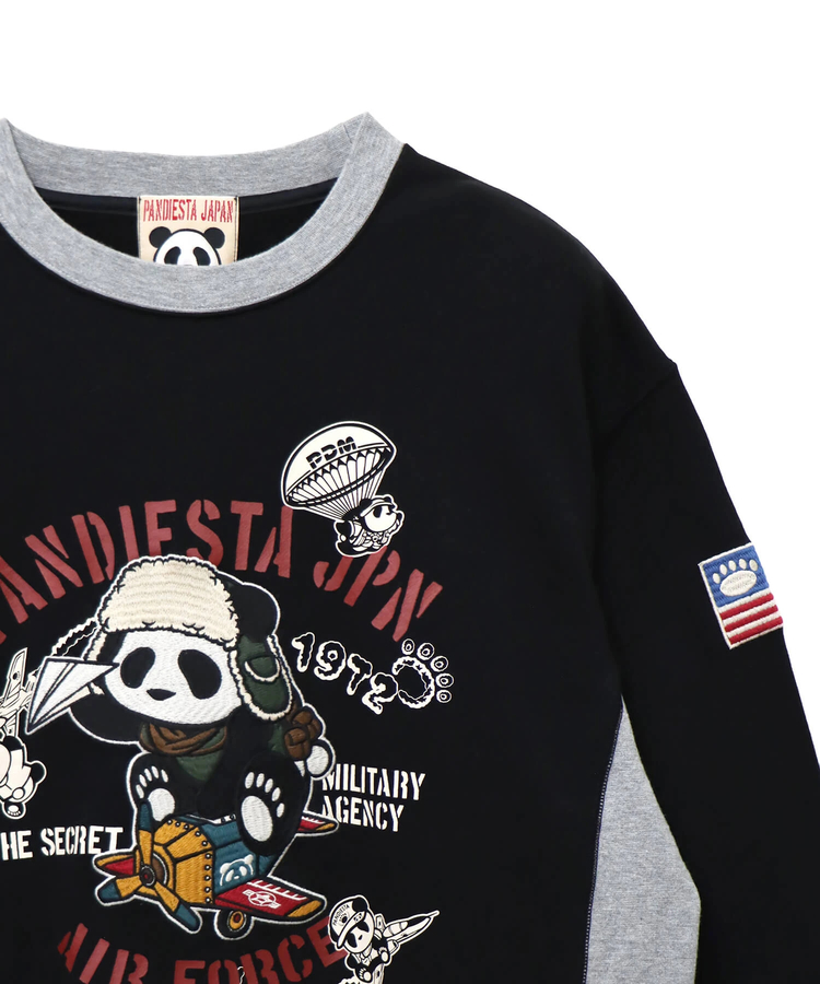 PANDIESTA(パンディエスタ) |SB 熊猫謹製 エアプレーパンダ バイカラー クルー スウェット(564855 MENS)