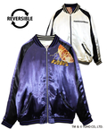 PANDIESTA(パンディエスタ) |SB ゴジラ 錦nishiki 月下富士 キングギドラ リバーシブル スカジャン ネイビー(564364 MENS)