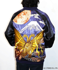PANDIESTA(パンディエスタ) |SB ゴジラ 錦nishiki 月下富士 キングギドラ リバーシブル スカジャン ネイビー(564364 MENS)