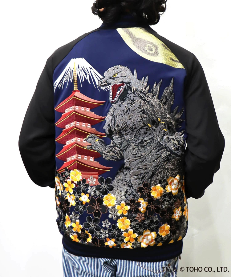 PANDIESTA(パンディエスタ) |SB ゴジラ 錦nishiki 月下 ゴジラ 総刺繍 トラックジャージ(564363 MENS)