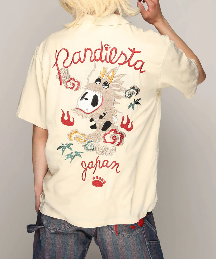 PANDIESTA(パンディエスタ) |SB 熊猫謹製 パンドラゴン 総刺繍 オープン シャツ(585202 MENS)