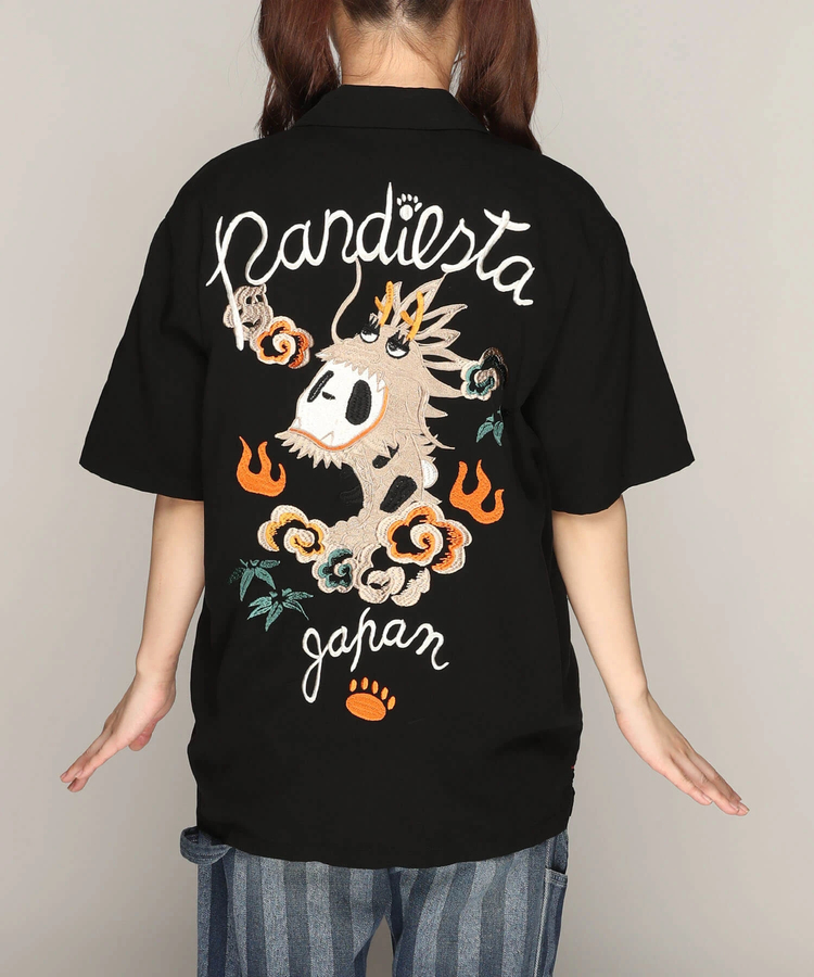 PANDIESTA(パンディエスタ) |SB 熊猫謹製 パンドラゴン 総刺繍 オープン シャツ(585202 MENS)