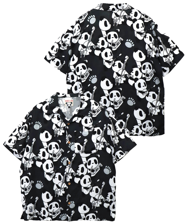 PANDIESTA(パンディエスタ) |SB 熊猫謹製 くまねこ楽団 レーヨン アロハ シャツ(585203 MENS)