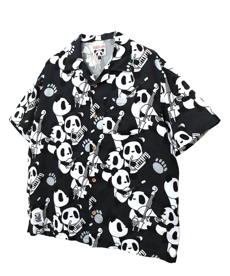 PANDIESTA(パンディエスタ) |SB 熊猫謹製 くまねこ楽団 レーヨン アロハ シャツ(585203 MENS)