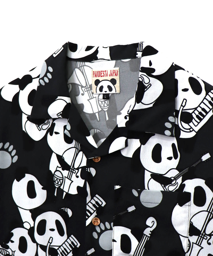 PANDIESTA(パンディエスタ) |SB 熊猫謹製 くまねこ楽団 レーヨン アロハ シャツ(585203 MENS)