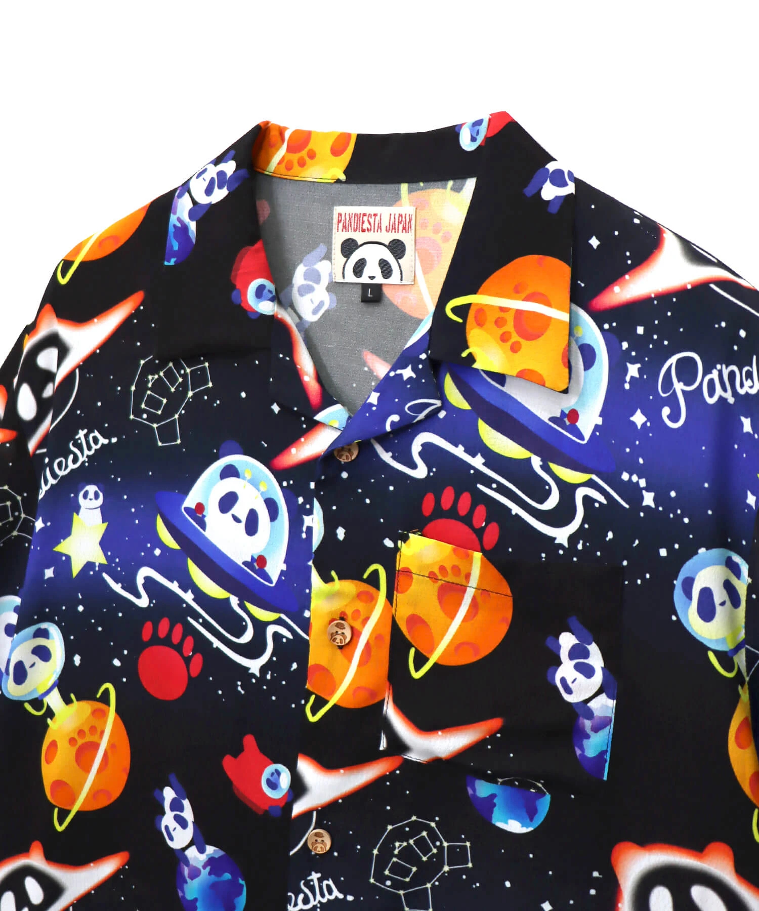 SB 熊猫謹製 スペースパンダ レーヨン アロハ シャツ(585204 MENS 