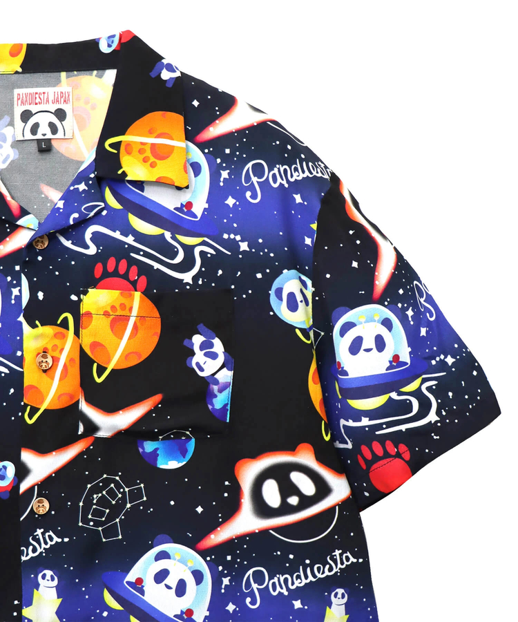 PANDIESTA(パンディエスタ) |SB 熊猫謹製 スペースパンダ レーヨン アロハ シャツ(585204 MENS)