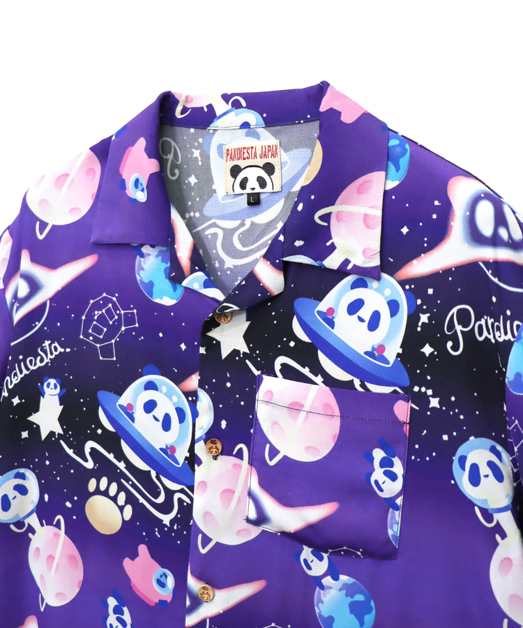 PANDIESTA(パンディエスタ) |SB 熊猫謹製 スペースパンダ レーヨン アロハ シャツ(585204 MENS)