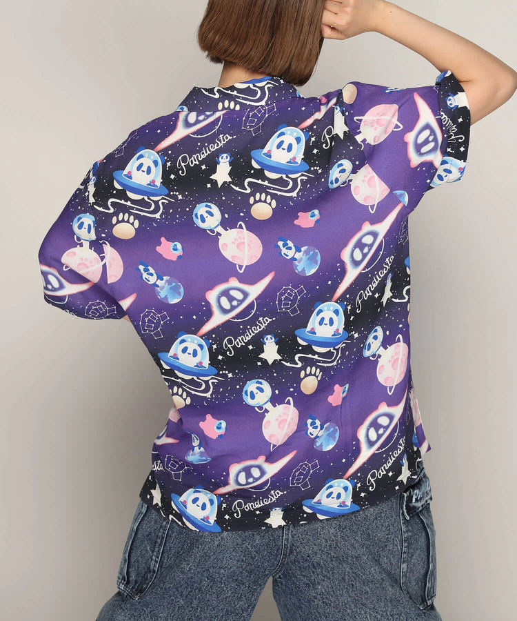 PANDIESTA(パンディエスタ) |SB 熊猫謹製 スペースパンダ レーヨン アロハ シャツ(585204 MENS)