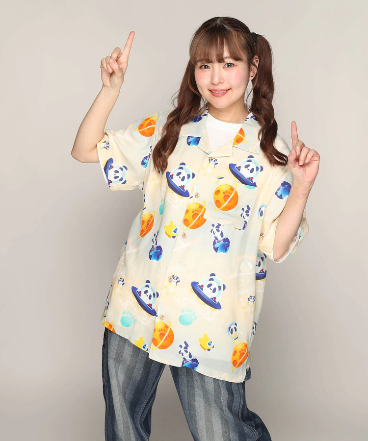 PANDIESTA(パンディエスタ) |SB 熊猫謹製 スペースパンダ レーヨン アロハ シャツ(585204 MENS)