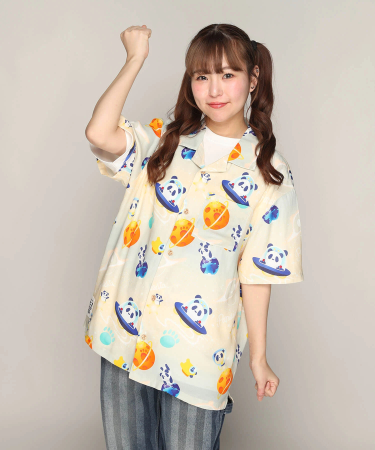 PANDIESTA(パンディエスタ) |SB 熊猫謹製 スペースパンダ レーヨン アロハ シャツ(585204 MENS)
