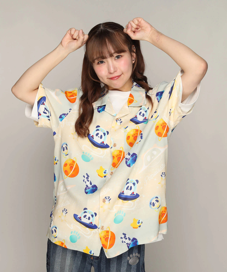 PANDIESTA(パンディエスタ) |SB 熊猫謹製 スペースパンダ レーヨン アロハ シャツ(585204 MENS)