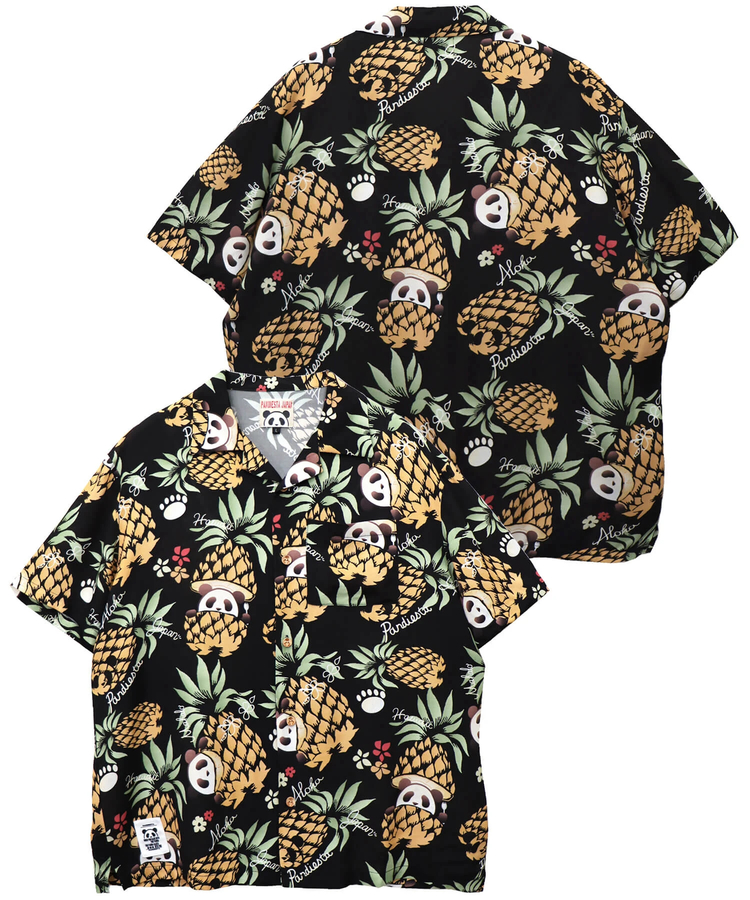 PANDIESTA(パンディエスタ) |SB 熊猫謹製 パイナップルパンダ レーヨン アロハ シャツ(585205 MENS)