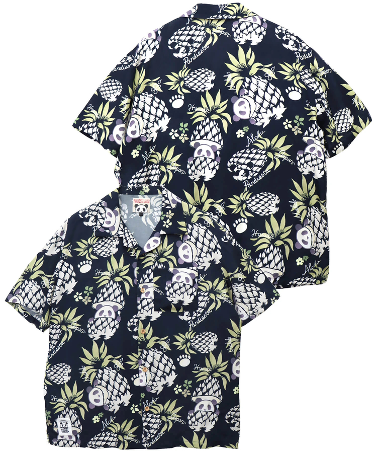 PANDIESTA(パンディエスタ) |SB 熊猫謹製 パイナップルパンダ レーヨン アロハ シャツ(585205 MENS)