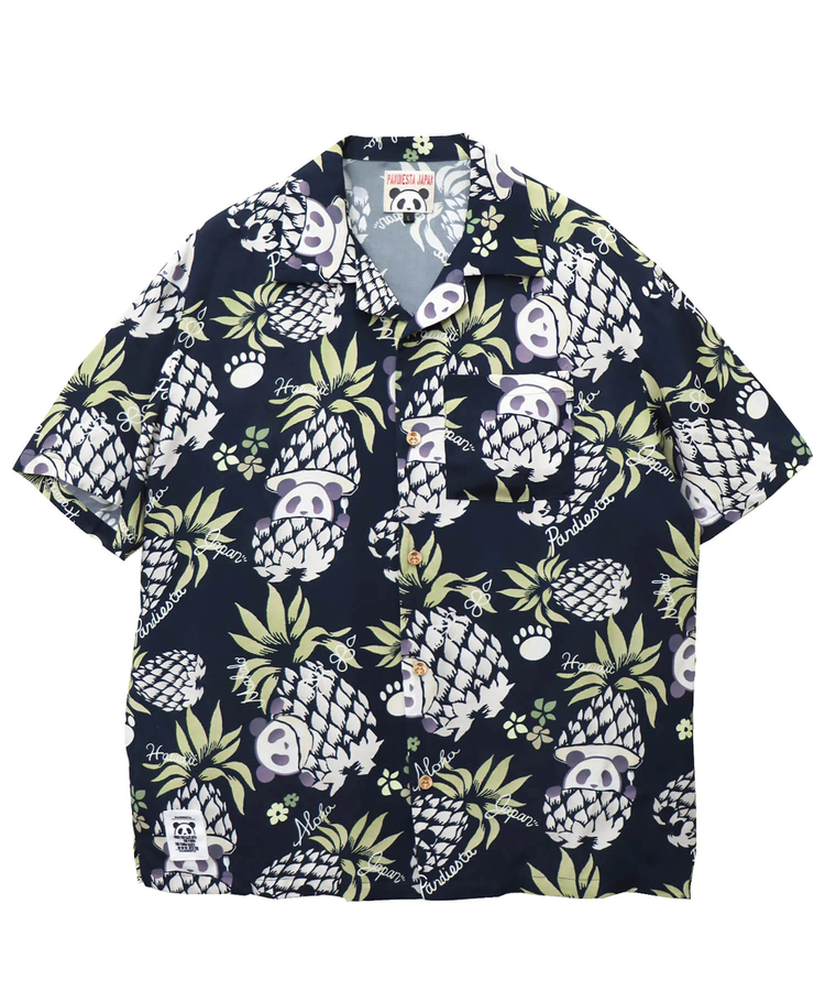 PANDIESTA(パンディエスタ) |SB 熊猫謹製 パイナップルパンダ レーヨン アロハ シャツ(585205 MENS)