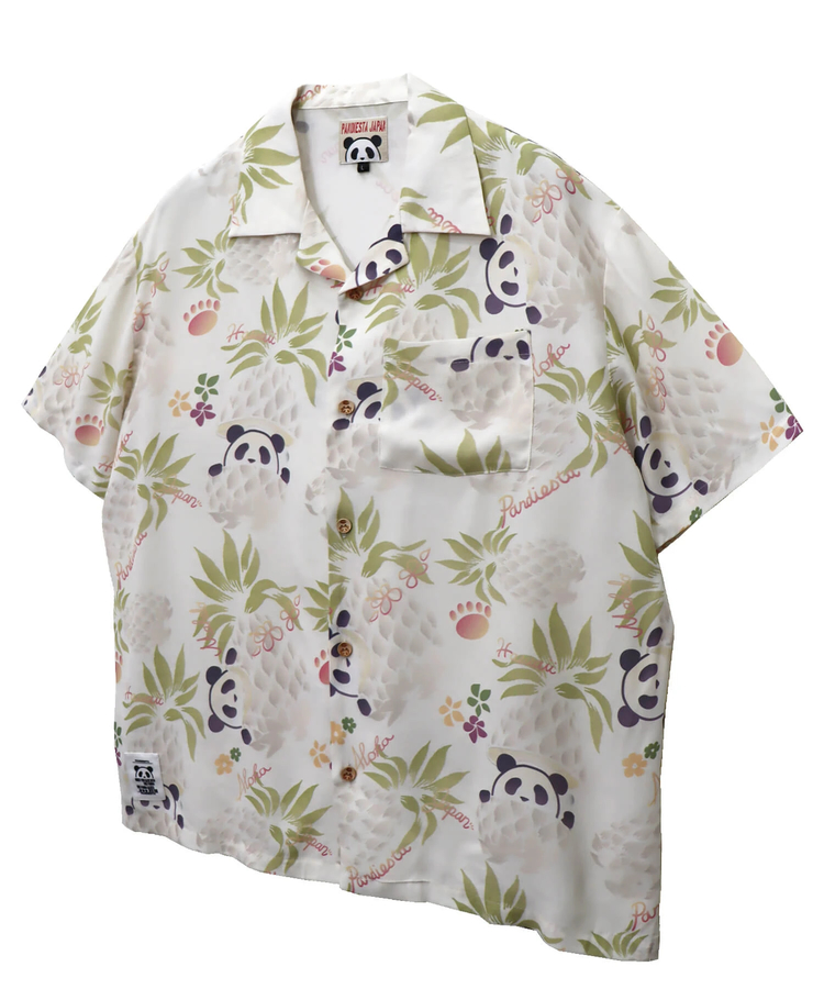 PANDIESTA(パンディエスタ) |SB 熊猫謹製 パイナップルパンダ レーヨン アロハ シャツ(585205 MENS)
