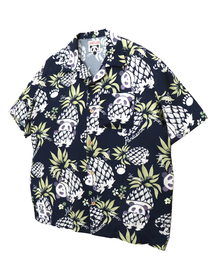 PANDIESTA(パンディエスタ) |SB 熊猫謹製 パイナップルパンダ レーヨン アロハ シャツ(585205 MENS)