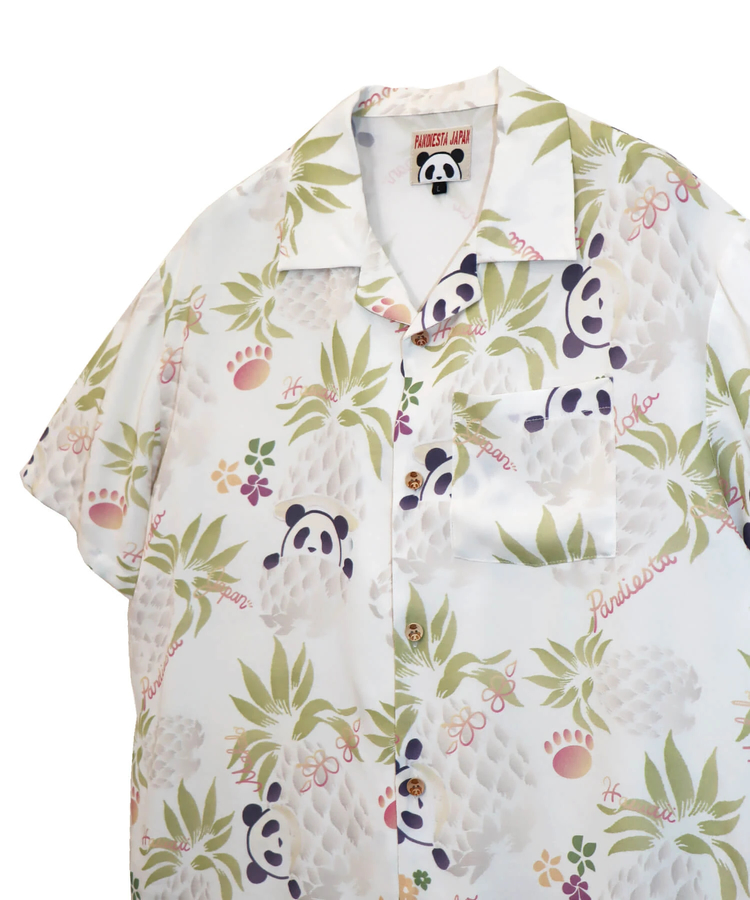 PANDIESTA(パンディエスタ) |SB 熊猫謹製 パイナップルパンダ レーヨン アロハ シャツ(585205 MENS)