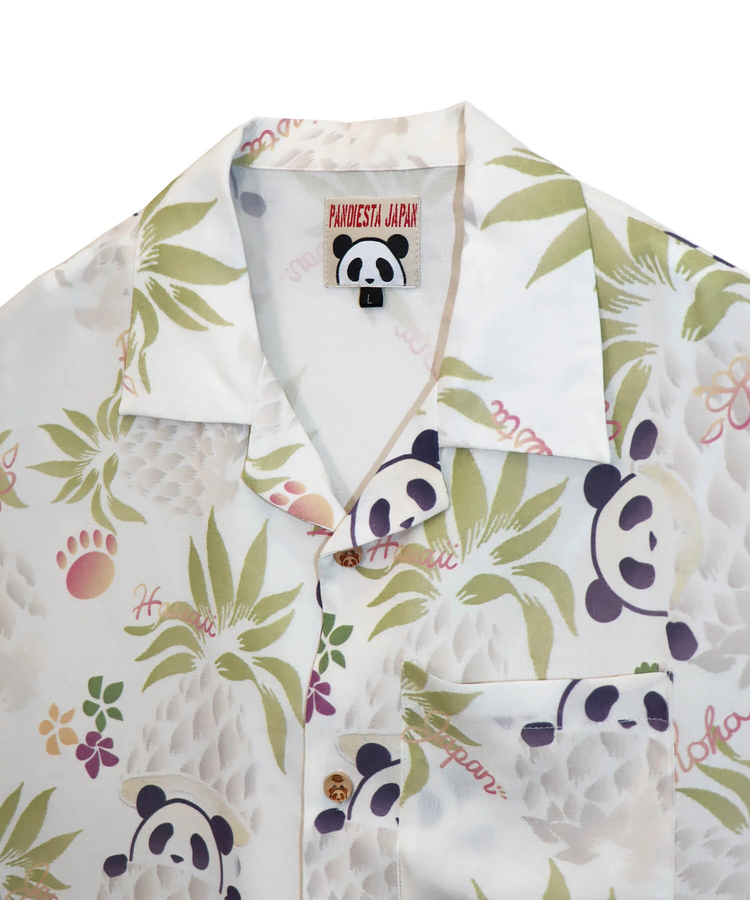 PANDIESTA(パンディエスタ) |SB 熊猫謹製 パイナップルパンダ レーヨン アロハ シャツ(585205 MENS)