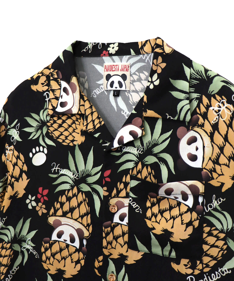 PANDIESTA(パンディエスタ) |SB 熊猫謹製 パイナップルパンダ レーヨン アロハ シャツ(585205 MENS)