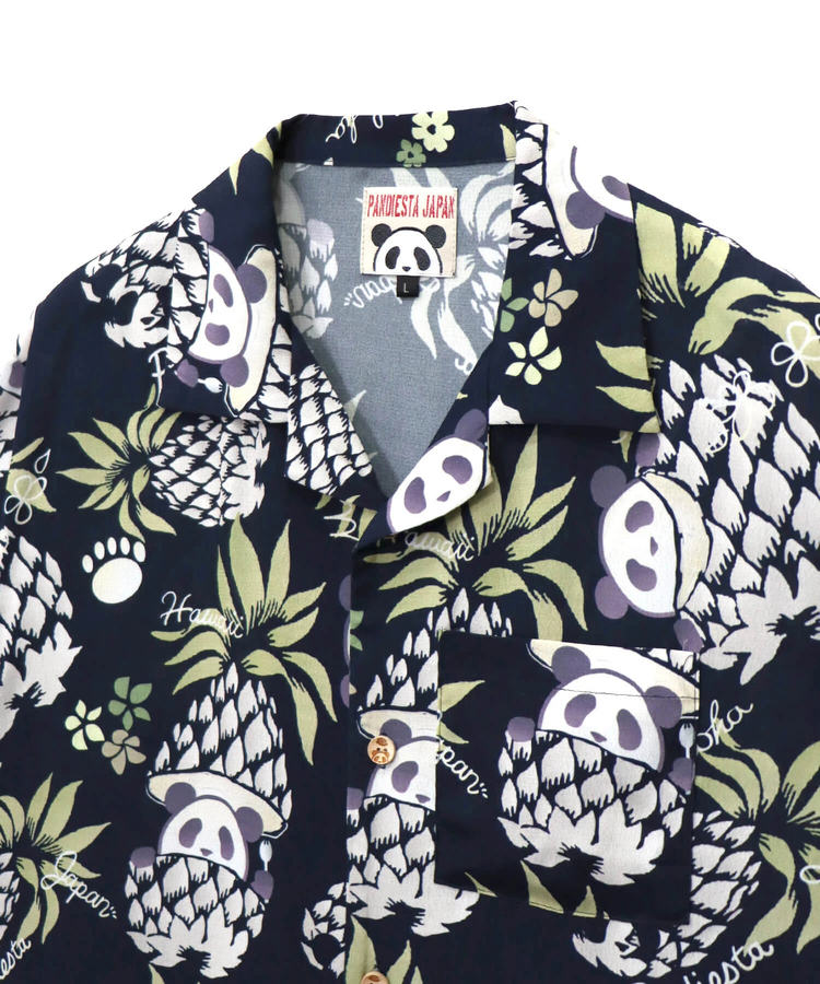 PANDIESTA(パンディエスタ) |SB 熊猫謹製 パイナップルパンダ レーヨン アロハ シャツ(585205 MENS)